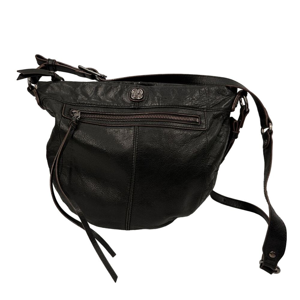 Elliott Lucca Black Round Leather Purse